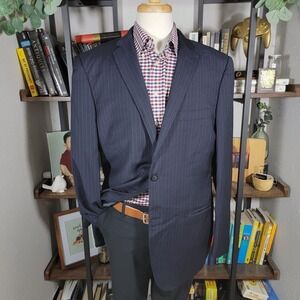Givenchy‎ Men's Sport Coat Blazer MODEL GF2022PP220 Striped Black Wool Size 46R